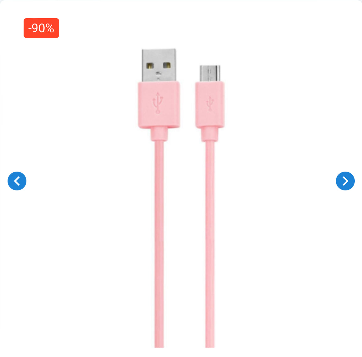 Câble USB / Micro ESSENTIELB 1M Rose Poudré