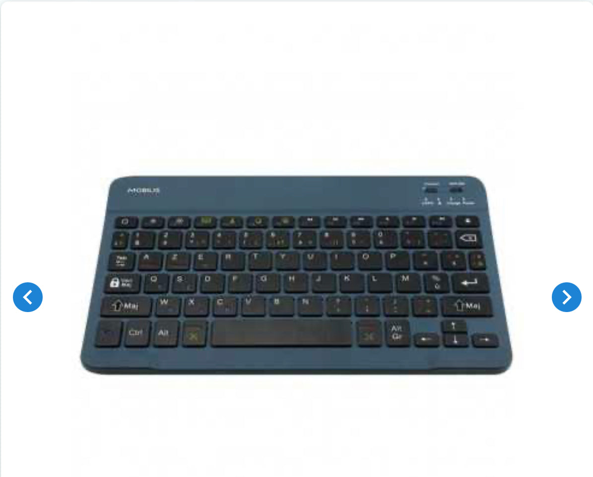 Clavier Bluetooth Mobilis Français AZERTY - Bleu