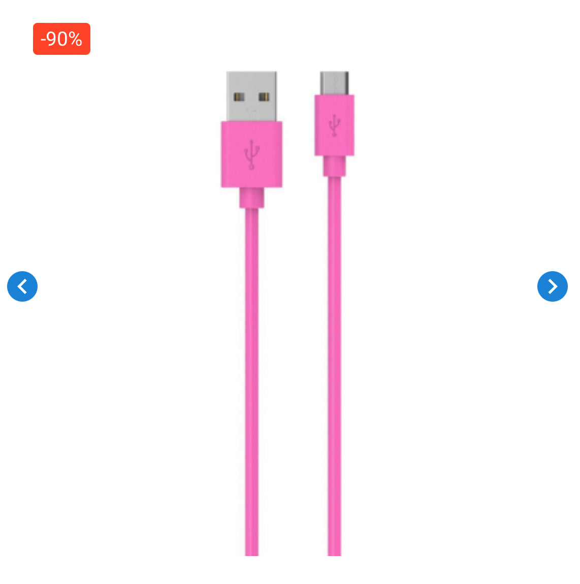 Câble USB / Micro ESSENTIELB 1M Rose