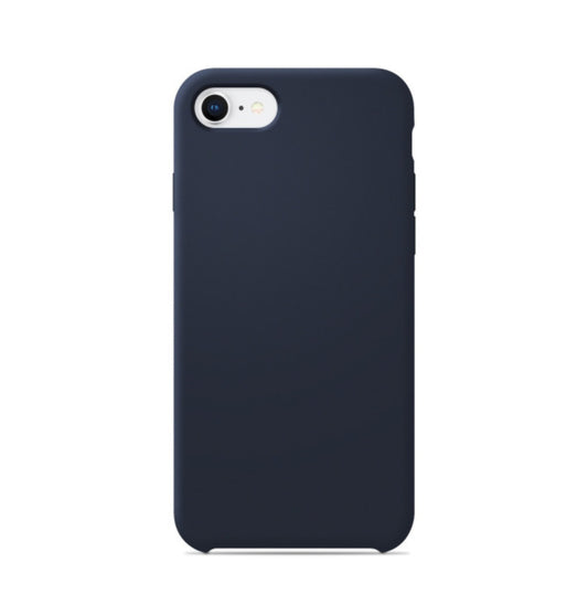 Coque Silicone Unie Soft Touch Bleu Nuit Apple