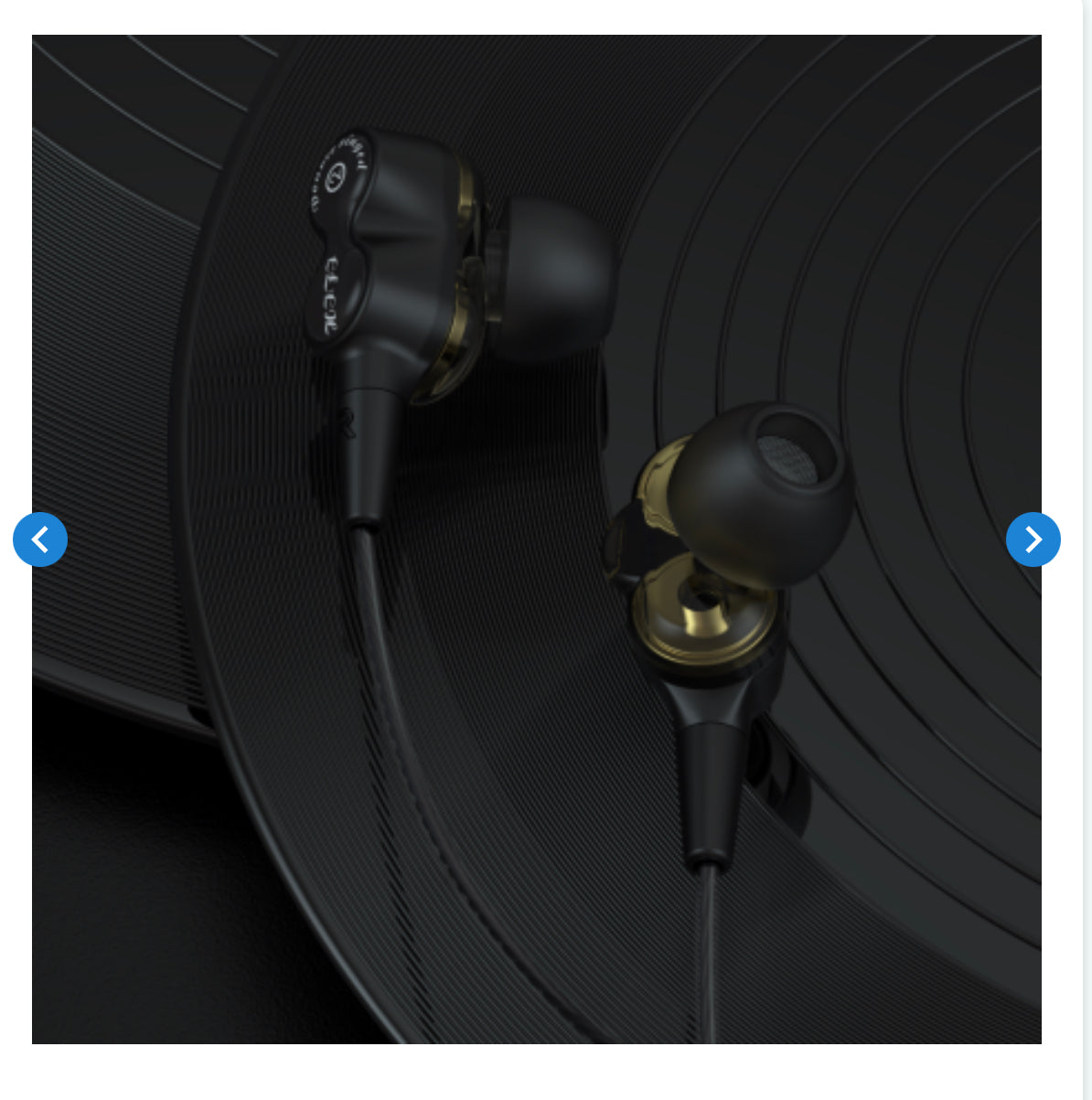 Écouteurs Filaires intra-auriculaires dynamiques doubles Jack 3.5mm Devia Smart Series EM009 - Noir