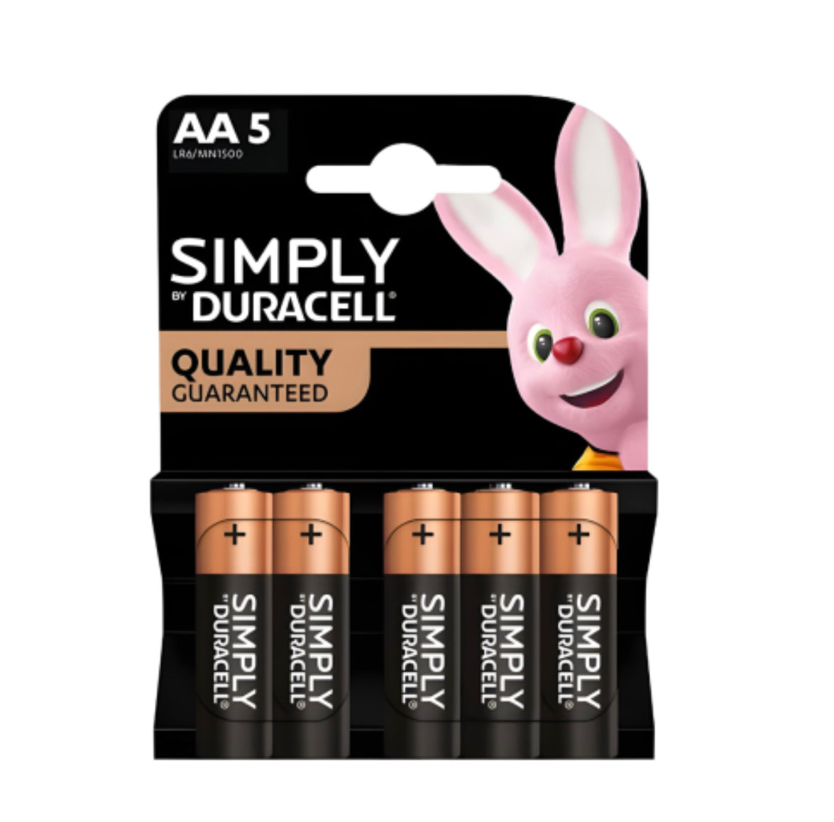 Piles Alcalines Duracell AA Simplement LR6 MN1500 x 5pcs