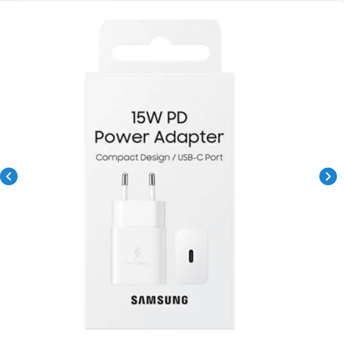 Adaptateur Secteur USB-C Samsung 15W Blanc - Retail Box (Origine)