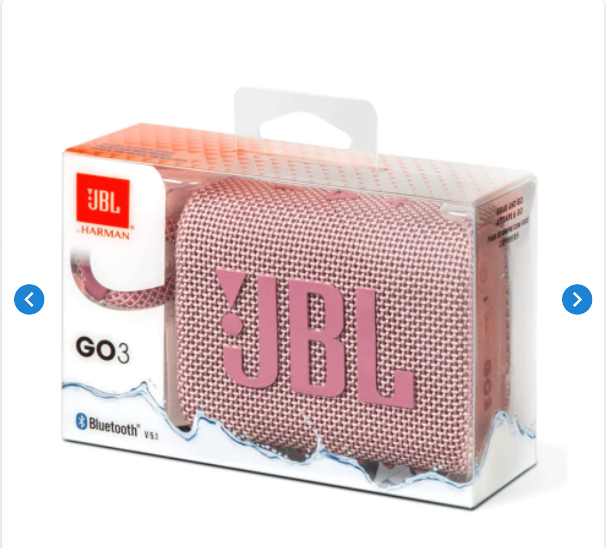 Enceinte Bluetooth Portable JBL Go 3 Rose IP67 5H