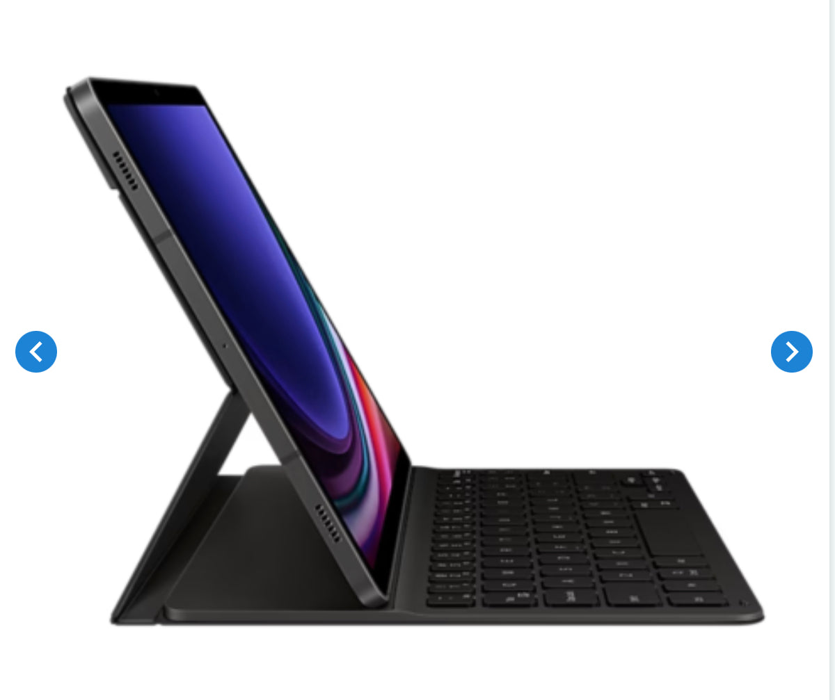 Housse/Clavier Fin Samsung pour Galaxy Tab S9/S9 FE - Français AZERTY - Noir