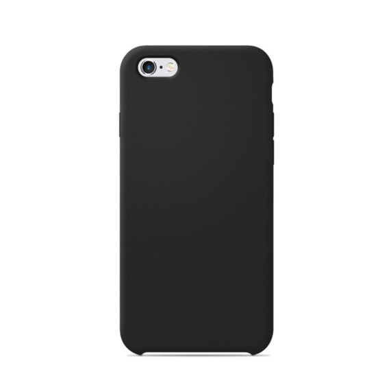 Coque silicone unie soft touch Noir Apple