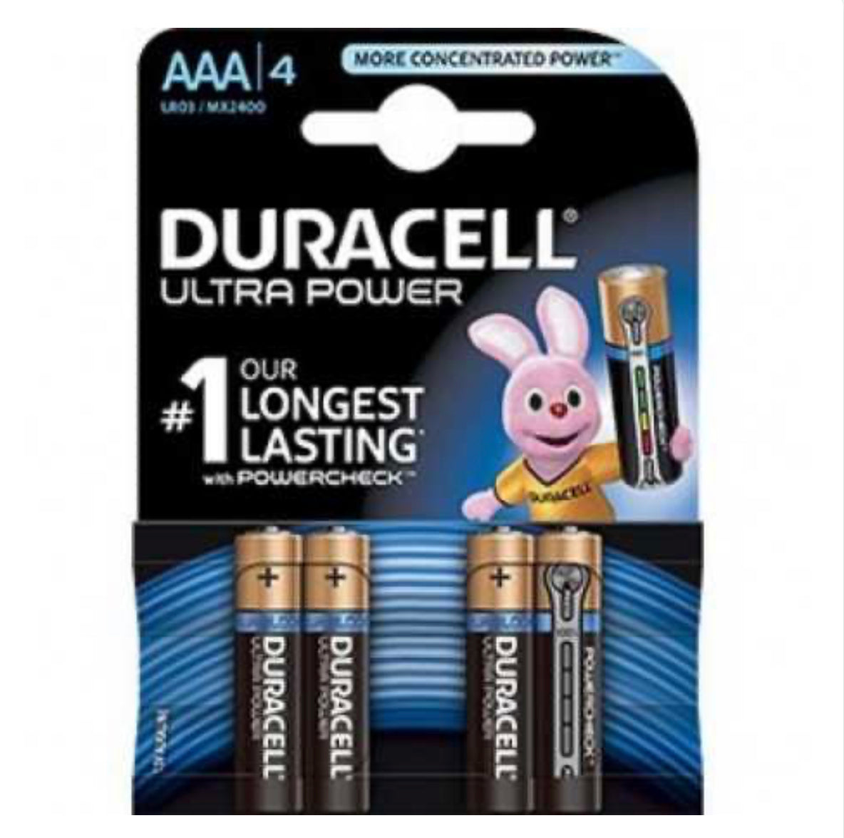 Piles Alcalines AAA Duracell Ultra Power x 4pcs