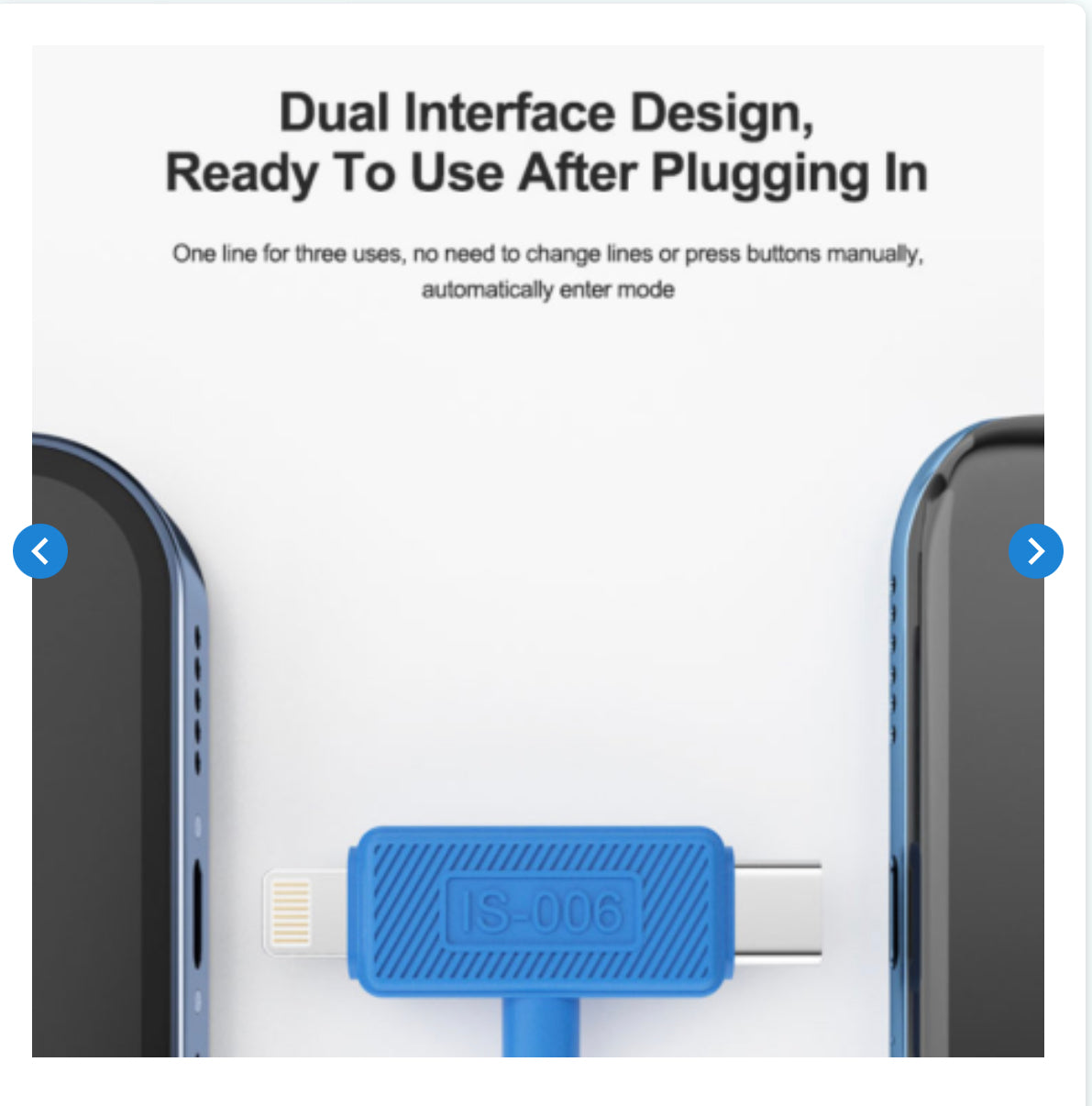 Câble De Récupération De Données iSoft à Double Interface Lightning/USB-C ISOFT IS-005