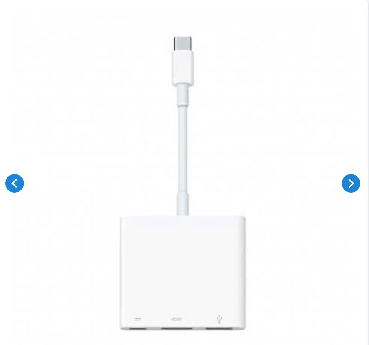 Adaptateur USB-C / HDMI + USB + USB-C (Apple)