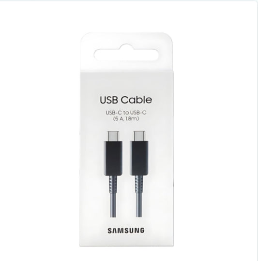 Câble Type-C / Type-C Samsung EP-DX510JBEGEU 5A - 1.8M - Noir - Retail Box Originale