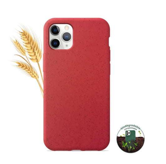 Coque silicone unie Biodégradable Rouge Apple