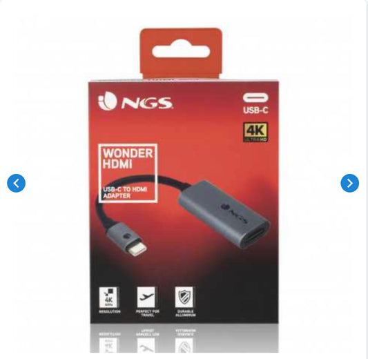 Adaptateur NGS Wonder HDMI Type-C / HDMI 4k - Noir