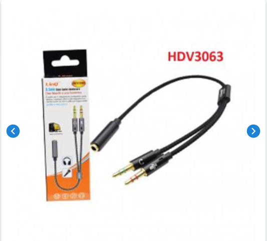 Câble Audio Jack 3.5mm Femelle / 2 Jack 3.5mm Mâle LinQ HDV3063