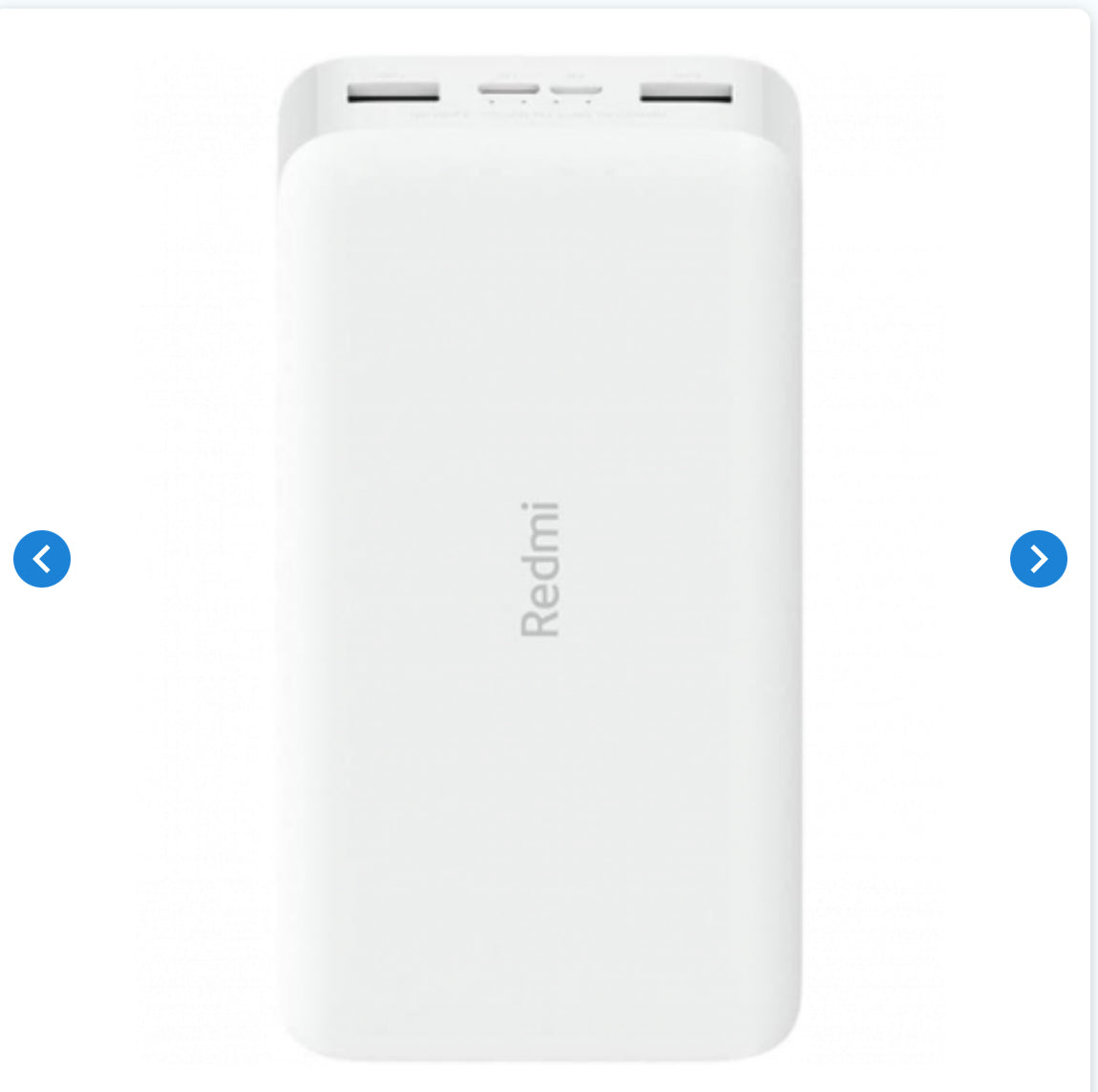 Power Bank Xiaomi Redmi 20000mAh Fast Charge 18W