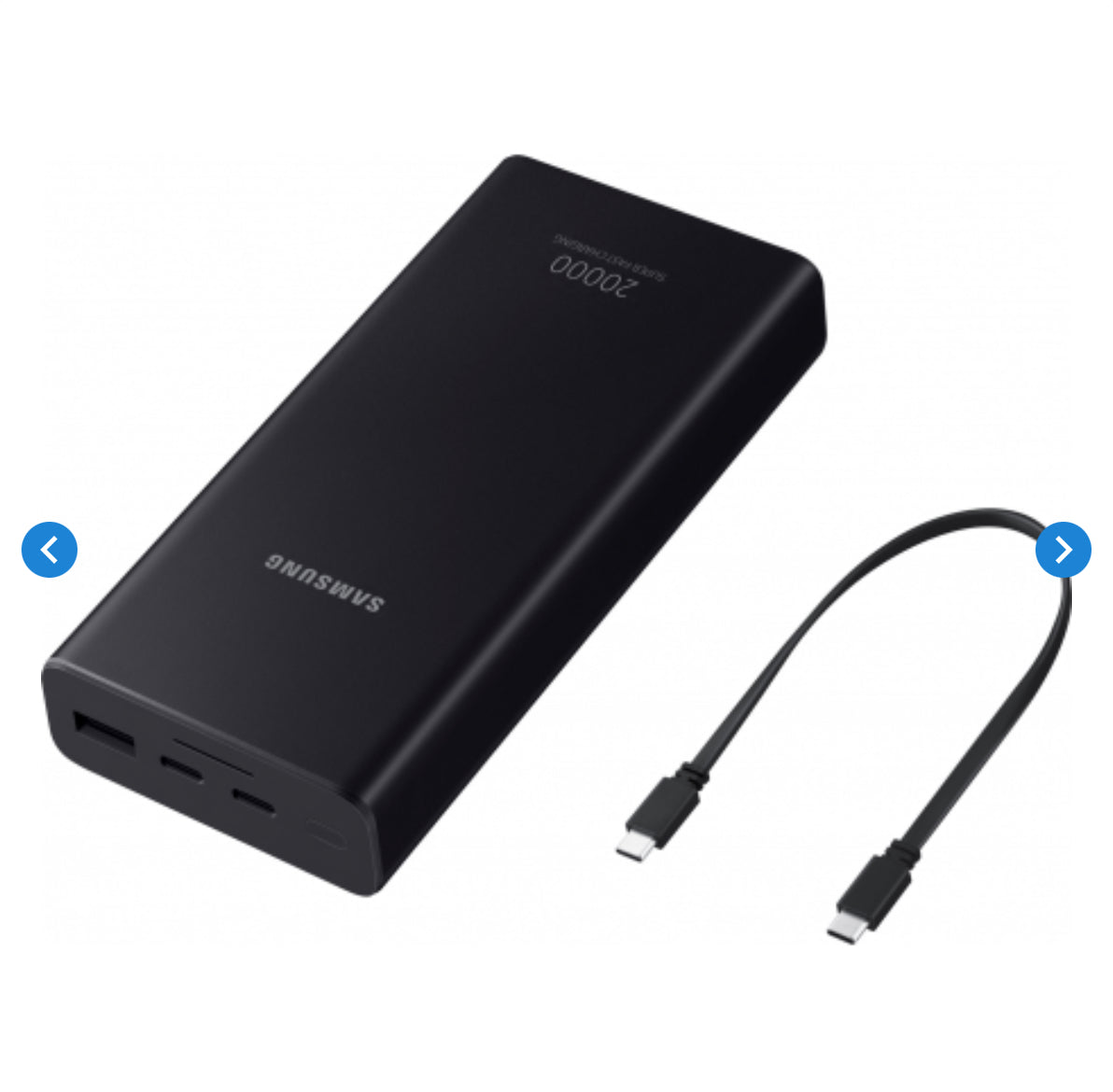 Power Bank SAMSUNG Trio EB-P5300XJEGEU Ultra Rapide 20000mAh 25W Noir (Origine)