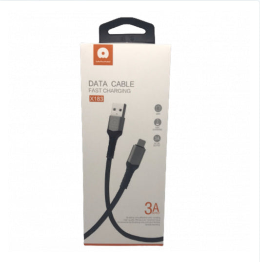 Câble USB / Lightning 3A Noir - X183 (WUW)