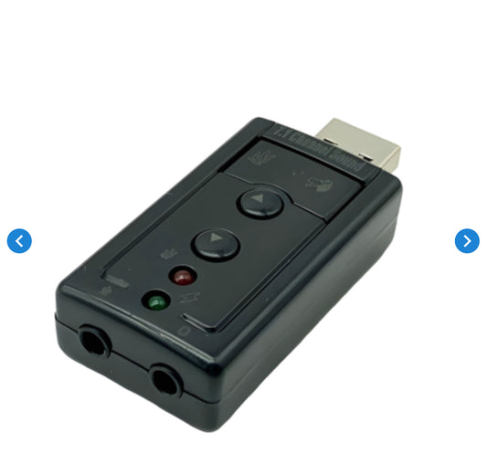 Adaptateur Audio USB Virtuel 7.1 avec Bouton de Commande (Micro audio/Jack)