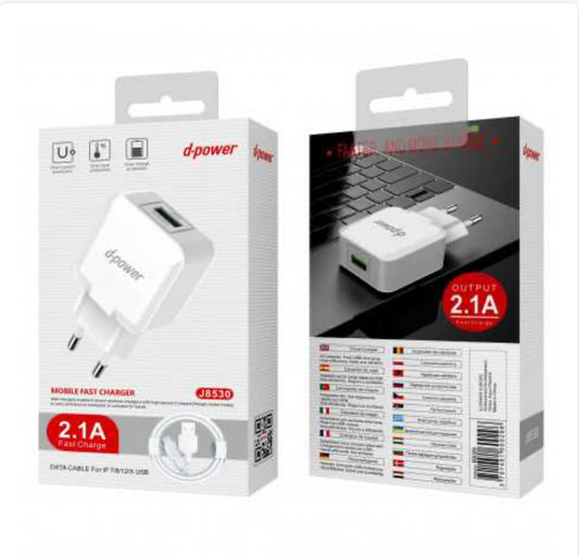 Kit Chargeur USB / Micro V3 - Devia Smart Series - EU 2A 5V - Blanc