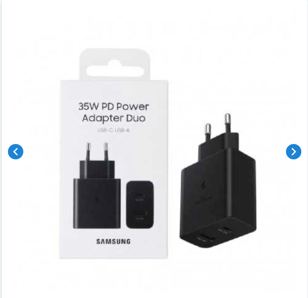 Adaptateur Secteur SAMSUNG 35W PD Power Adapter Duo USB-C + USB