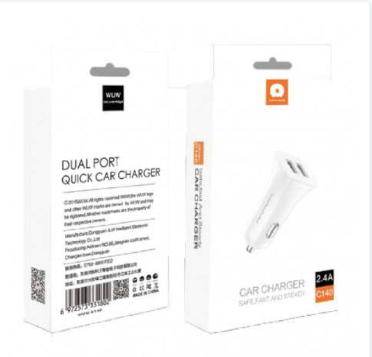 Chargeur Allume-Cigare 2 Ports USB 12W (WUW-C140)