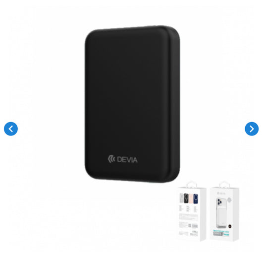 Power Bank Magnétique - DEVIA Smart PD 20W - 5000mAh - Noir