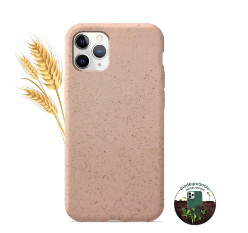 Coque silicone unie Biodégradable Rose Apple