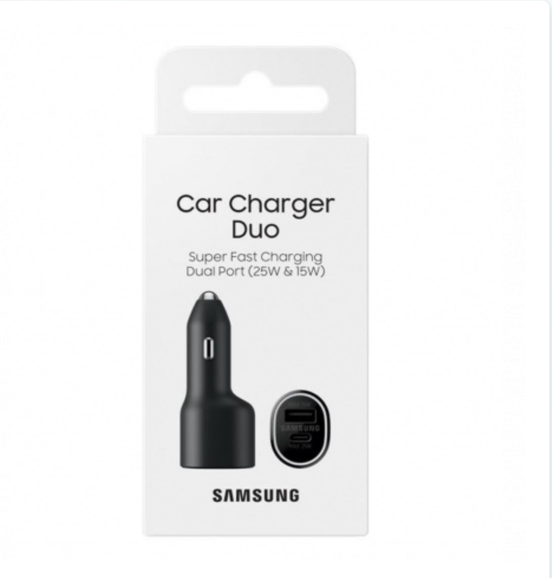 Chargeur allume-cigare USB-C+ USB-A Samsung 25W+15W EP-L4020NBE