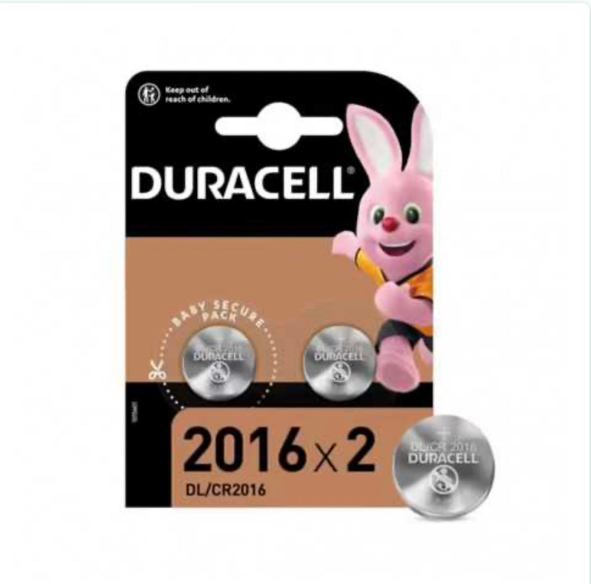 Pile Bouton DURACELL LITHIUM DL/CR2016 x 2pcs