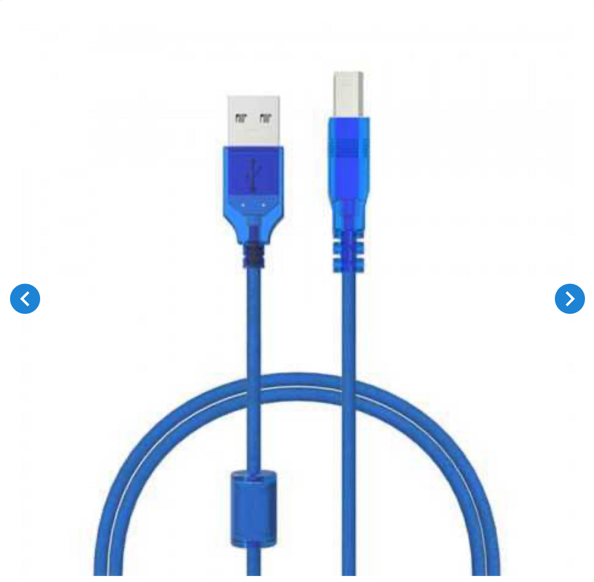 Câble Imprimante USB 2.0 A mâle/B mâle - 1.5m - Bleu