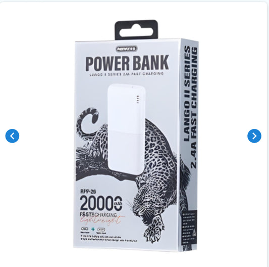 Power Bank 20000mAh RPP-26 REMAX - Blanc