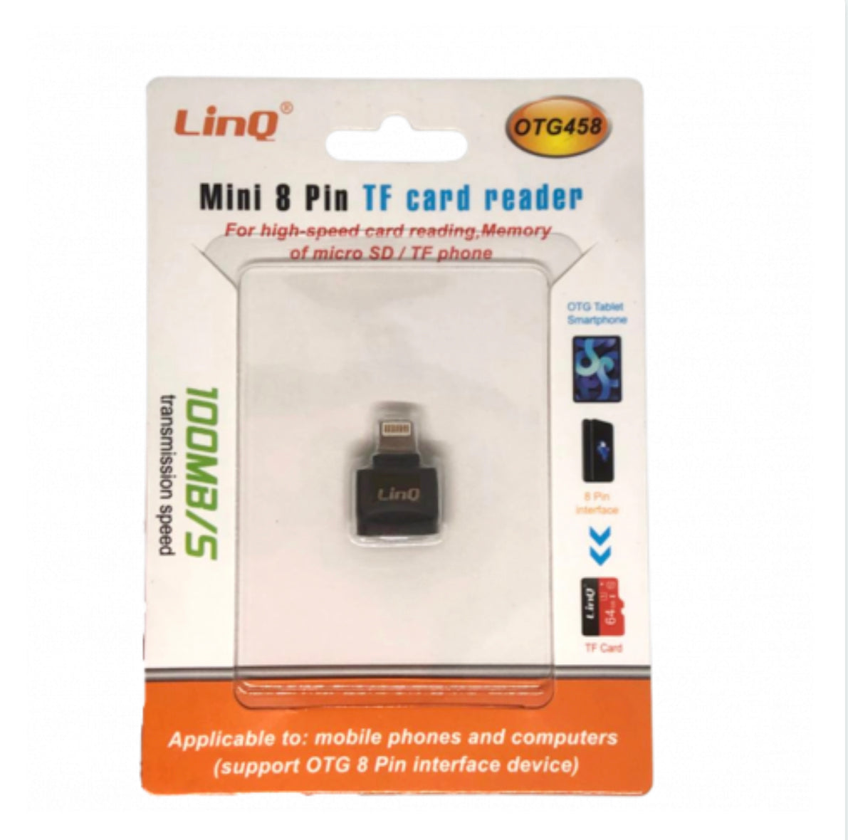 Mini Lecteur de cartes Micro-SD/TF Lightning LinQ OTG 458