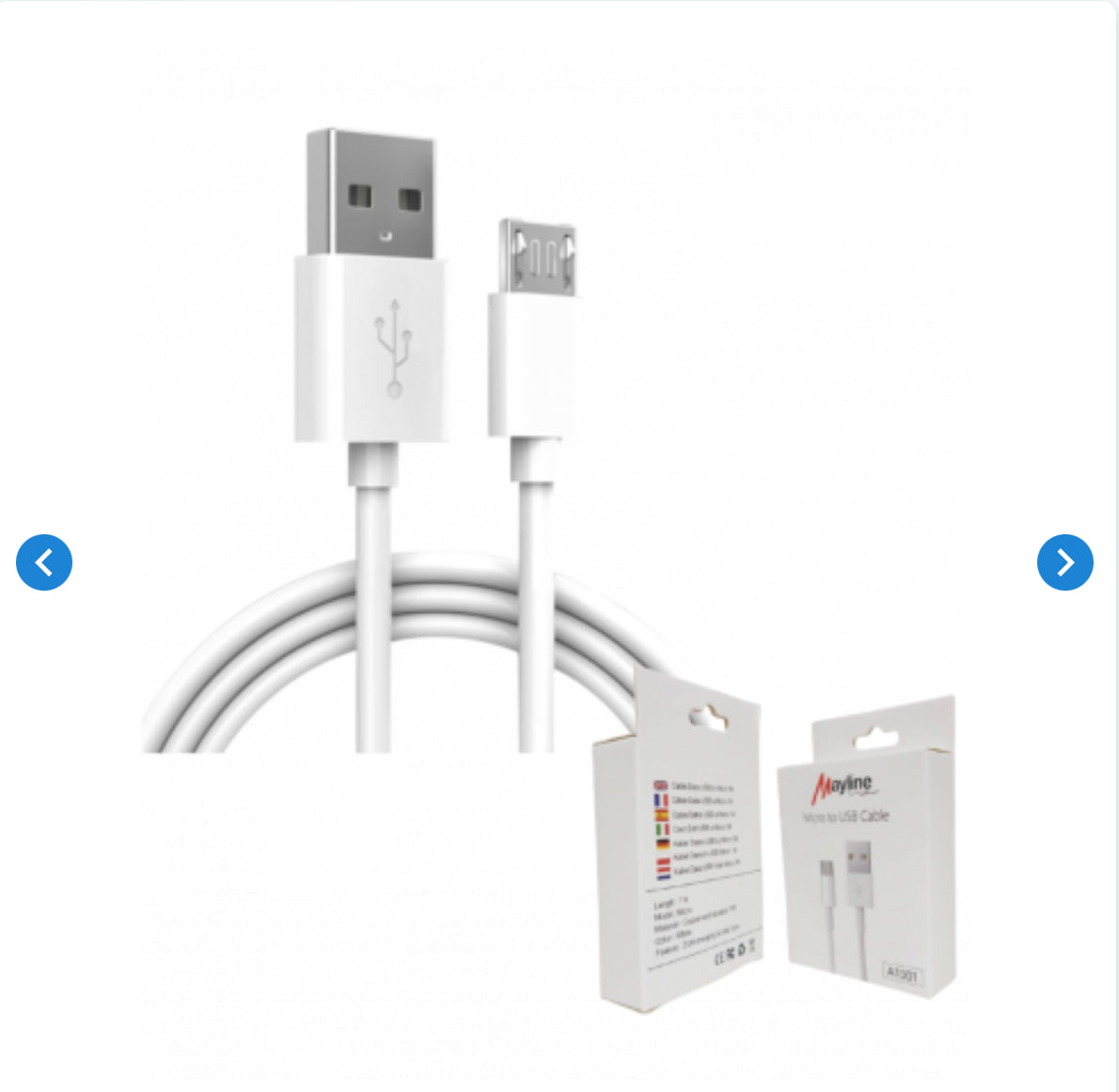 Câble USB / Micro - 1M (Mayline)