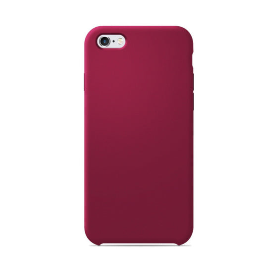 Coque Silicone Unie Soft Touch Rouge Passion Apple