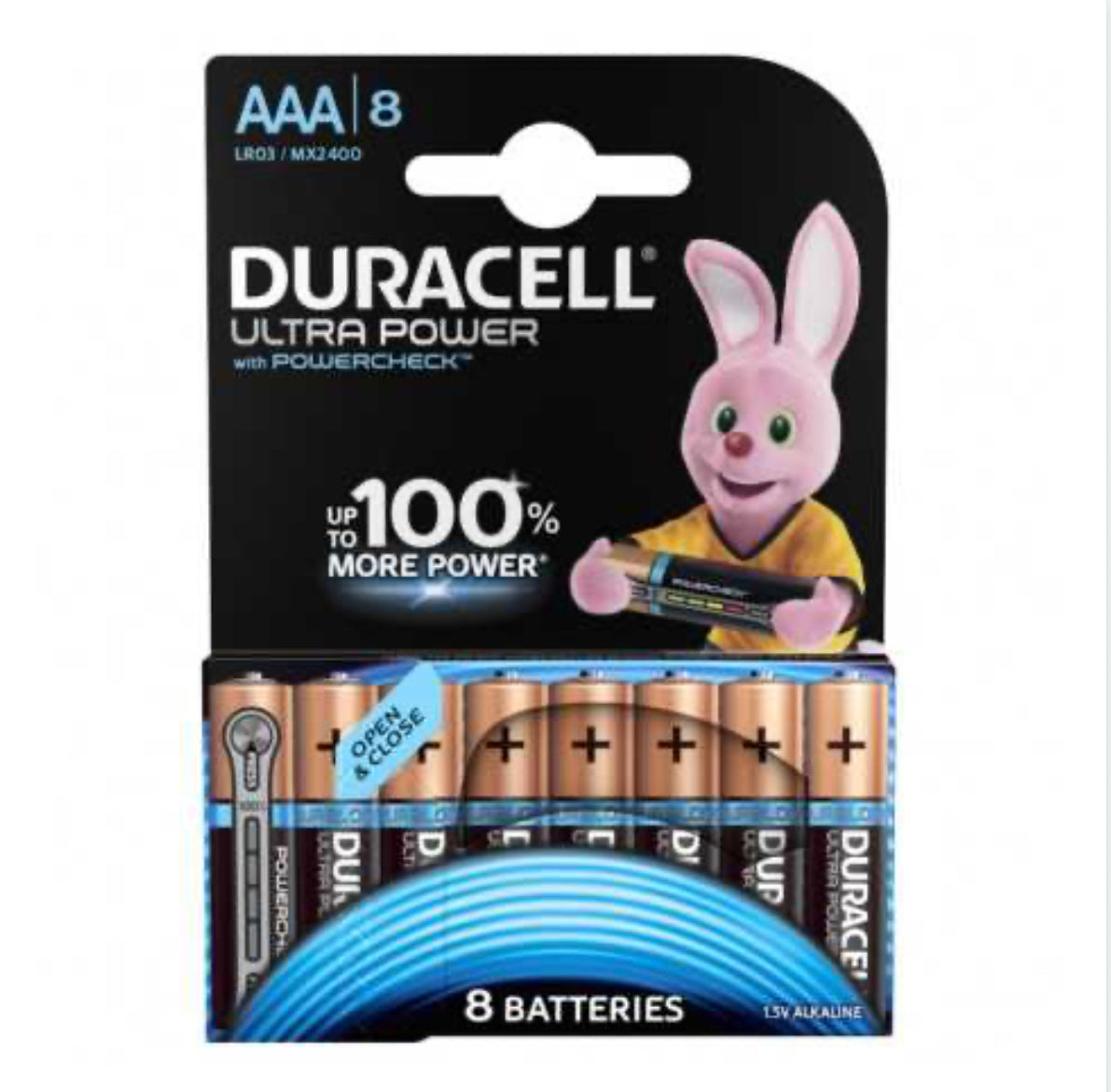 Piles Alcalines AAA Duracell Ultra Power x 8pcs