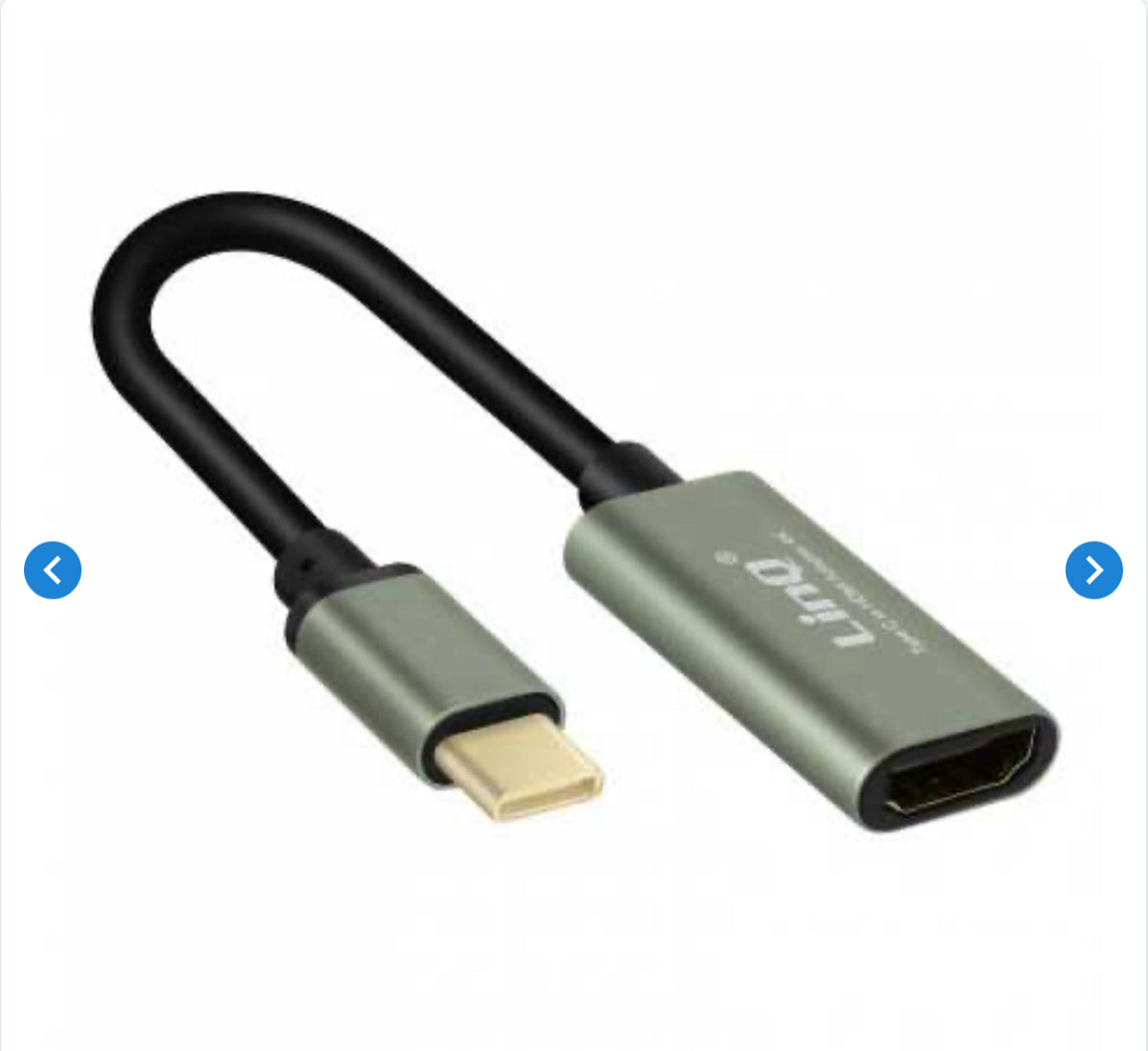 Câble Type-C / HDMI 4K 17cm LinQ H7084