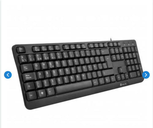 Clavier Filaire USB NGS FUNKY V3 Français AZERTY avec 12 Touches Multimédia - Noir