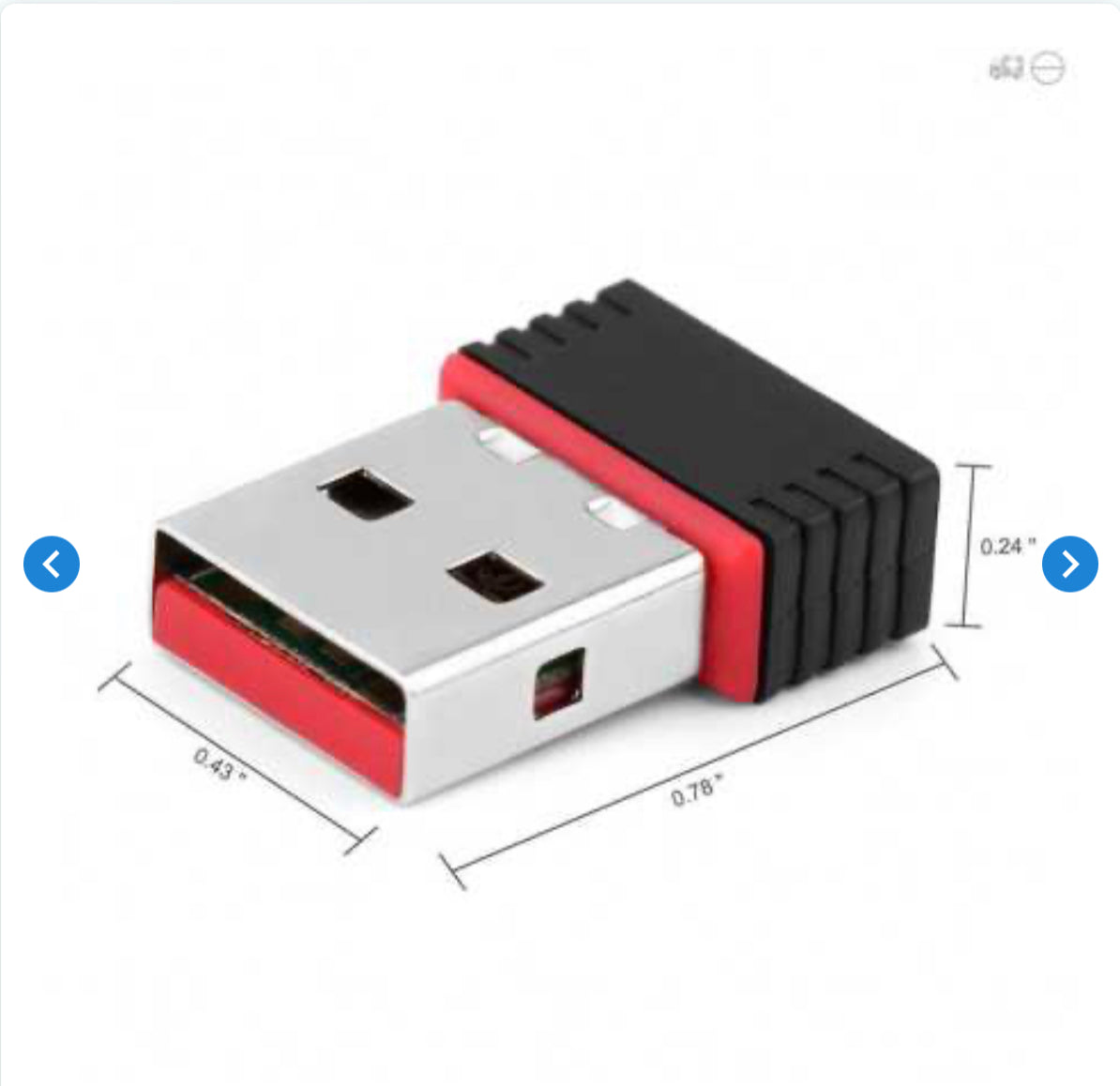 Adaptateur Clé USB WiFi Compatible Windows 10/8/7/Vista/XP