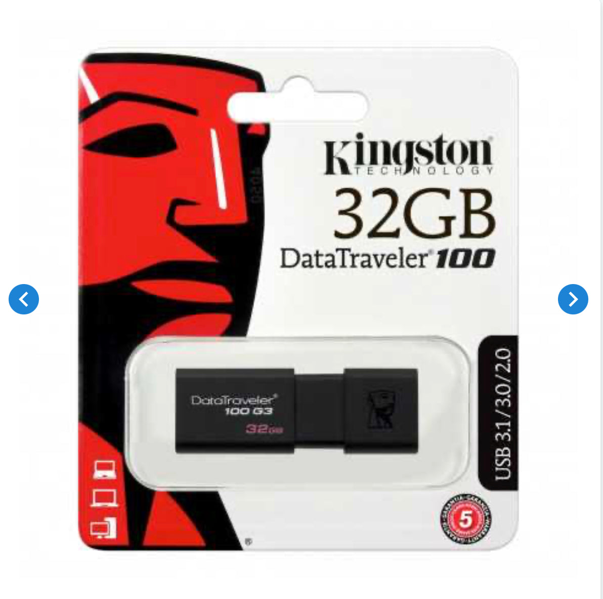 Clé USB Kingston DataTraveler G3 32 Go (Origine)