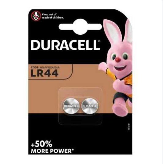 Piles Boutons Alcalines DURACELL LR44 76A/A76/V13GA x 2pc