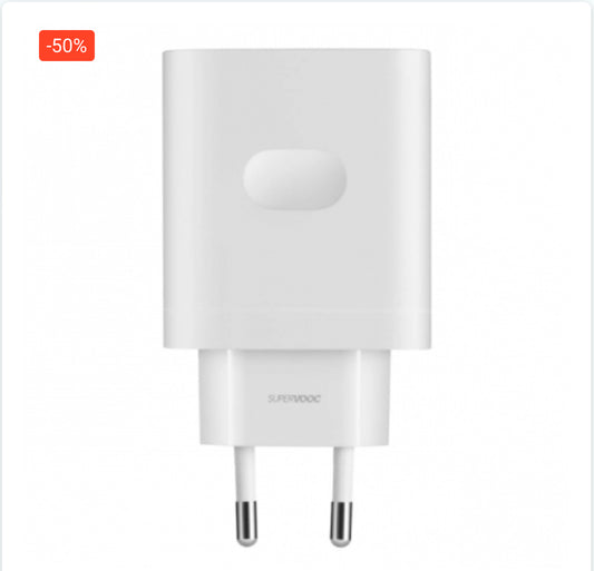 Adaptateur Secteur USB OPPO/OnePlus SUPERVOOC VCB8JAEH Rapide 80W Blanc - Vrac