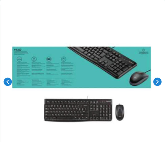 Logitech Desktop MK120 - ensemble clavier et souris - USB AZERTY FR