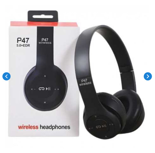 Casque Stéréo Bluetooth P47 - Noir