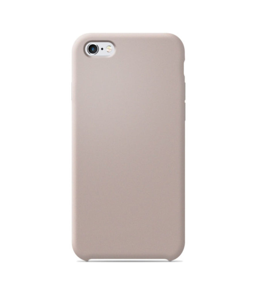 Coque Silicone Unie Soft Touch Rose sablé Apple