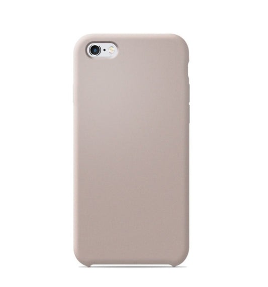 Coque Silicone Unie Soft Touch Rose sablé Apple