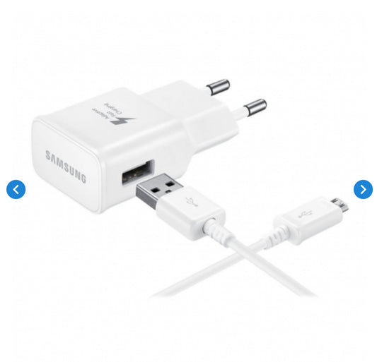 Kit Chargeur USB / Micro Samsung 15W Blanc - Retail Box (Origine)