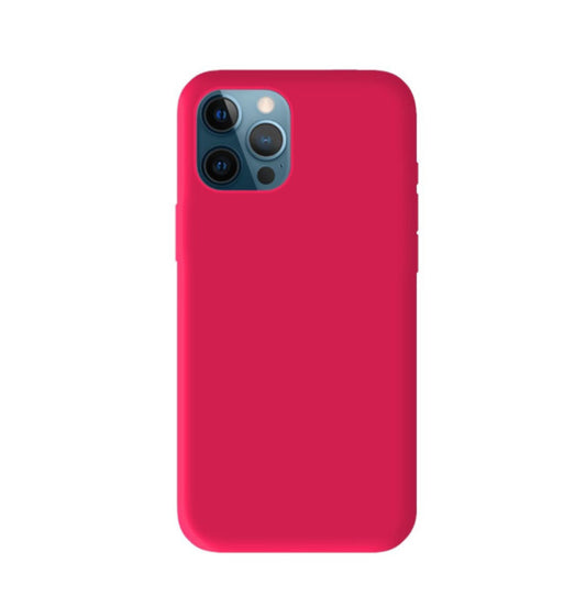 Coque Silicone unie mat Rose Flash Apple