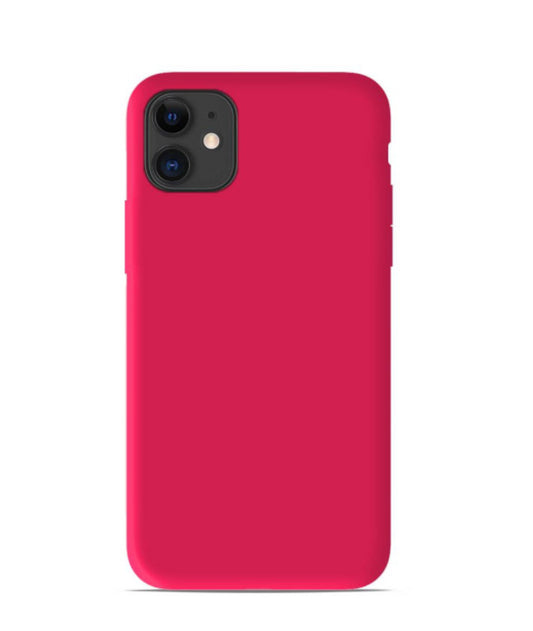 Coque Silicone Unie mat Rose Pâle Apple