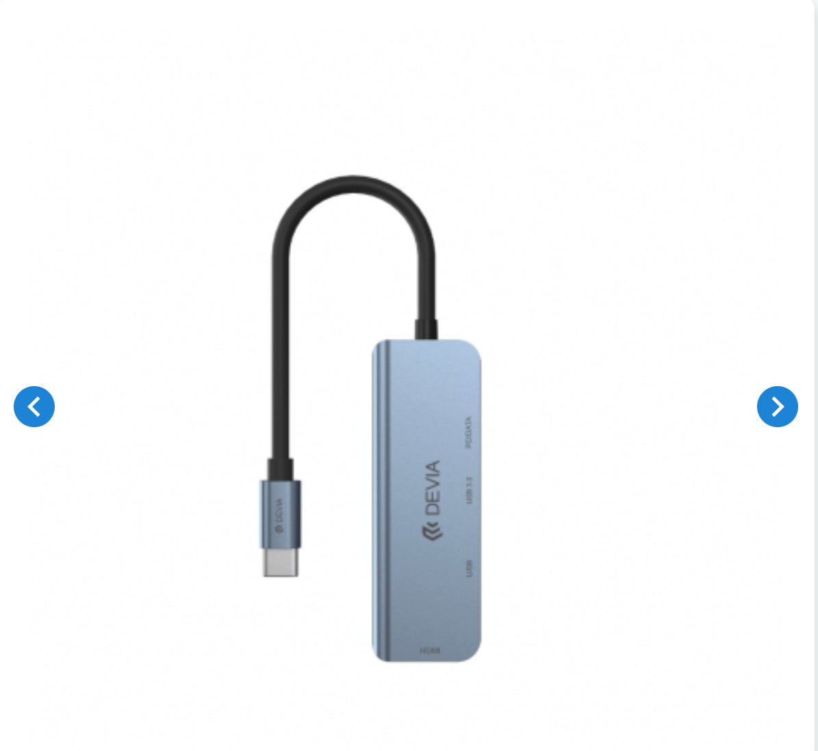 HUB (Actualisé) Type-C 4 en 1 - DEVIA - HDMI + USB3.0 * 2 + PD