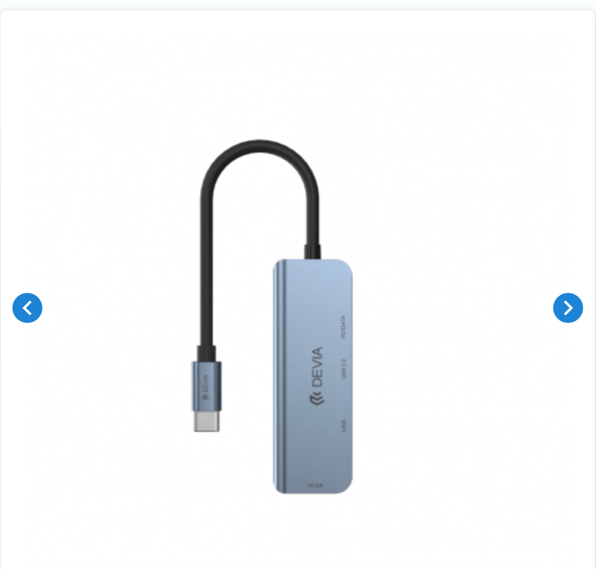 HUB (Actualisé) Type-C 4 en 1 - DEVIA - HDMI + USB3.0 * 2 + PD