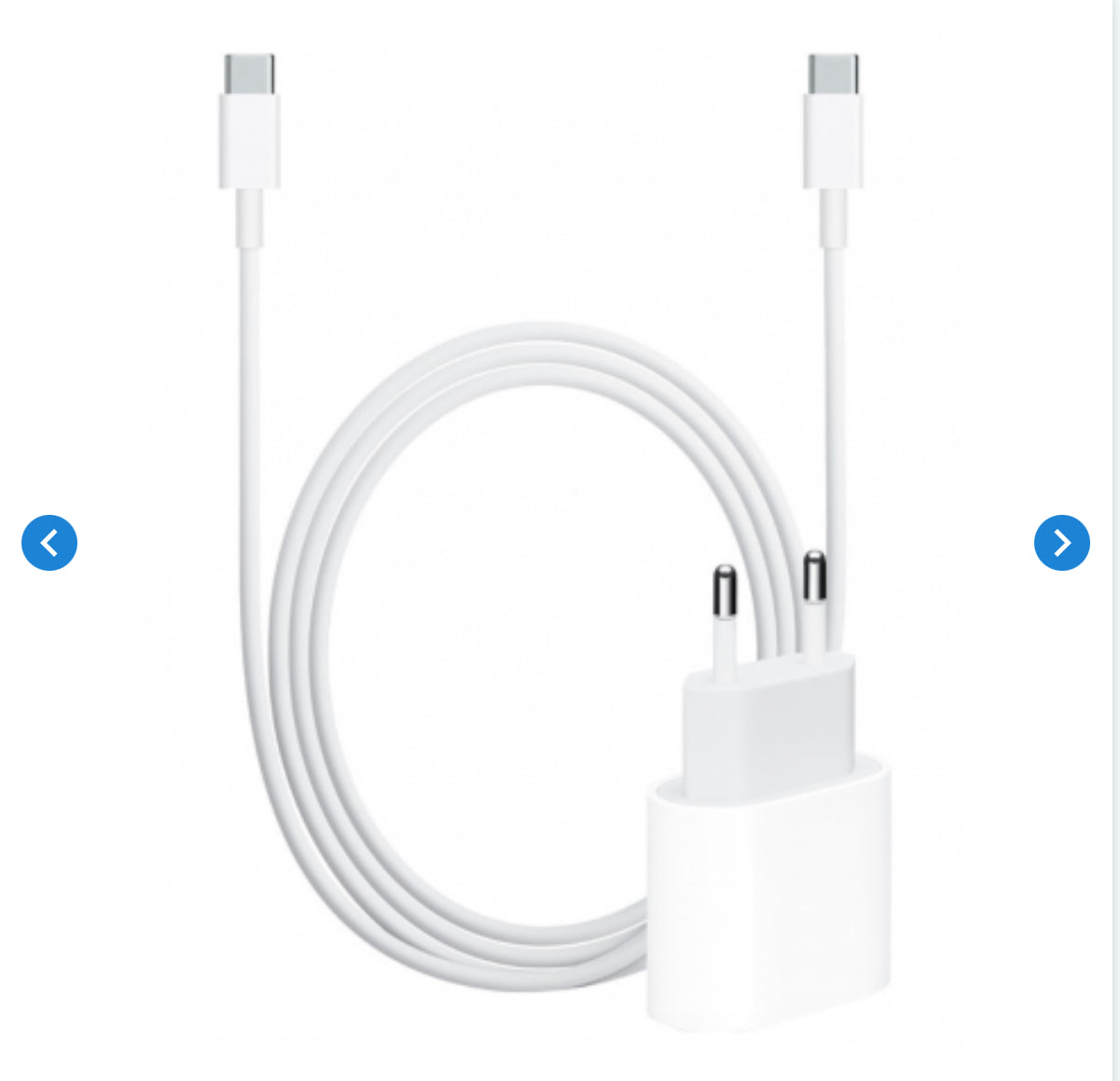 Kit Chargeur Câble USB-C / Lightning 20W (Apple) - Vrac Originale